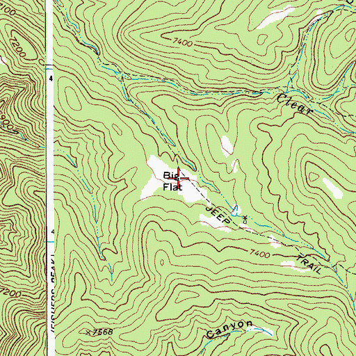 Topographic Map of Big Flat, CO