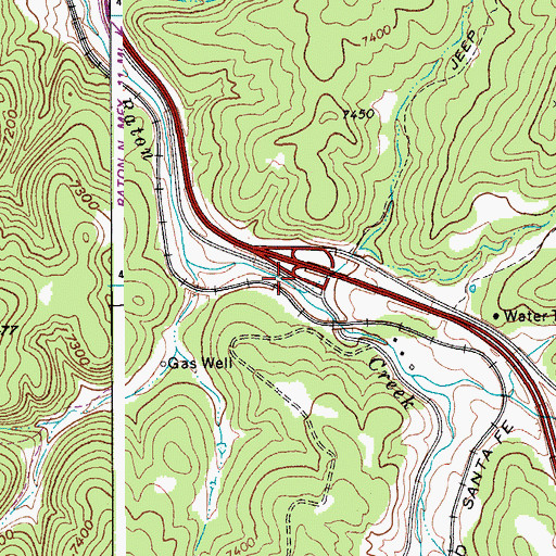 Topographic Map of Joe Creek, CO