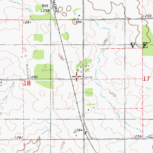 Topographic Map of Mitz Pit Wildlife Area, IA