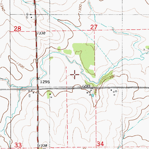 Topographic Map of Kleckner Wildlife Area, IA