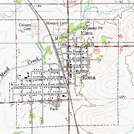 Topographic Map of Elma City Hall, IA