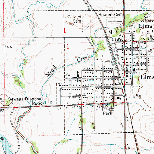Topographic Map of Immaculate Conception Church, IA