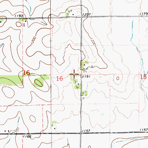 Topographic Map of Cecelia Post Office (historical), IA