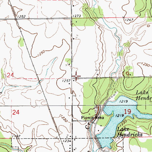 Topographic Map of Wapsi - Great Western Line Trail, IA