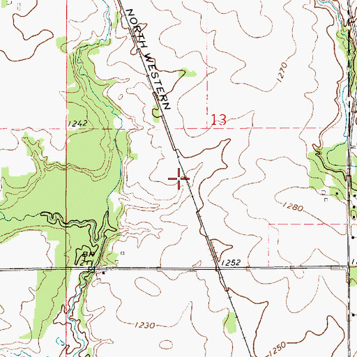 Topographic Map of Little Cedar River Bridge, IA