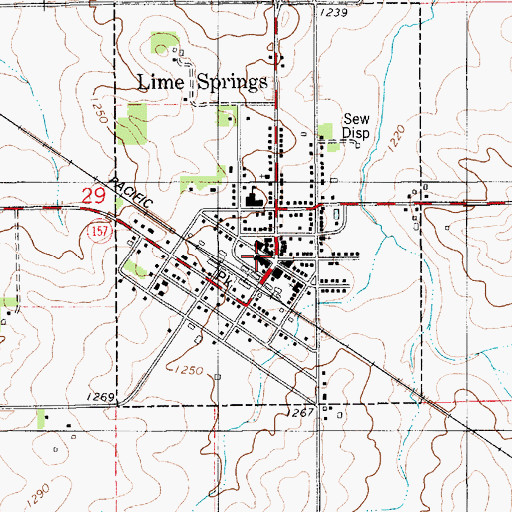 Topographic Map of Mercy Family Care Center, IA