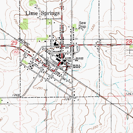 Topographic Map of United Methodist Church, IA