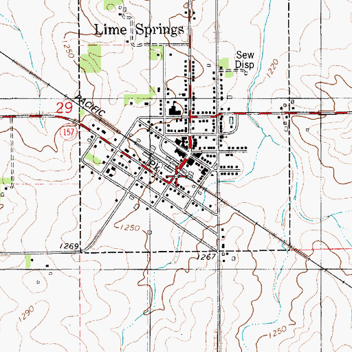 Topographic Map of Limespring (historical), IA