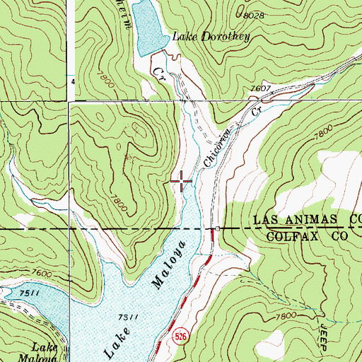 Topographic Map of Schwachheim Creek, CO