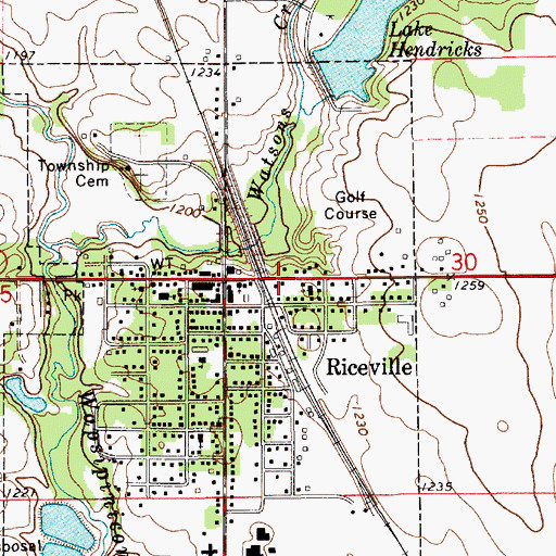 Topographic Map of Farmers Feed and Grain Company Elevator, IA
