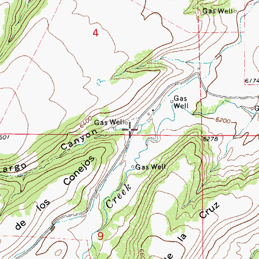 Topographic Map of Largo Canyon, CO
