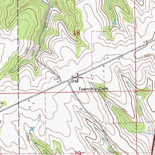 Topographic Map of Makee Post Office (historical), IA
