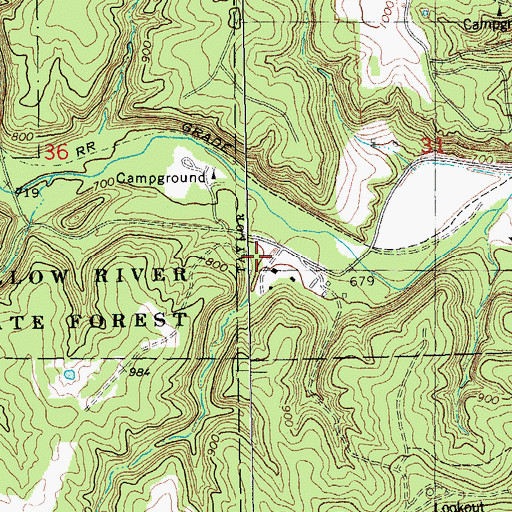 Topographic Map of Lark Post Office (historical), IA