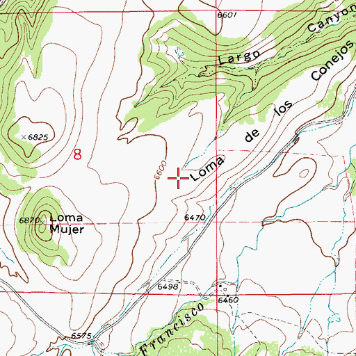 Topographic Map of Loma de los Conejos, CO