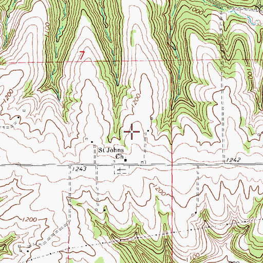 Topographic Map of Connor Post Office (historical), IA