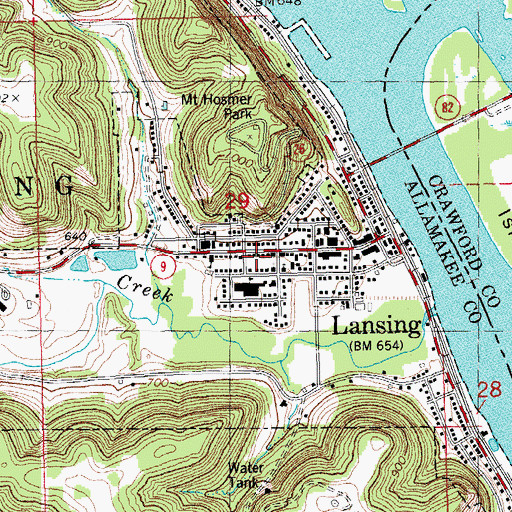 Topographic Map of Stone School (historical), IA