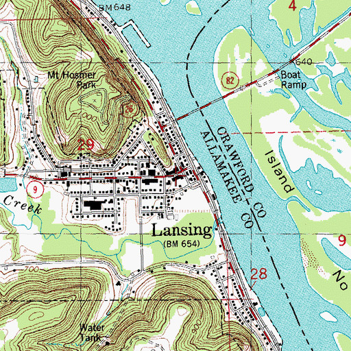 Topographic Map of Rivertown Mall, IA