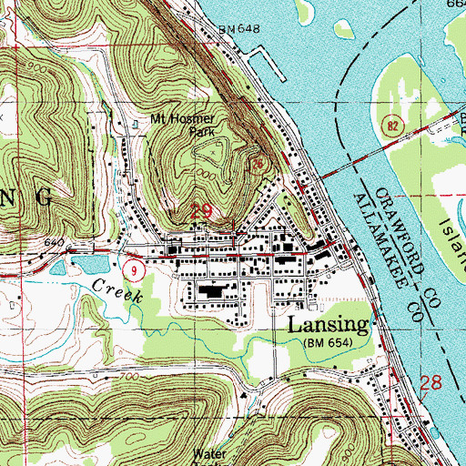 Topographic Map of Our Savior Lutheran Church, IA