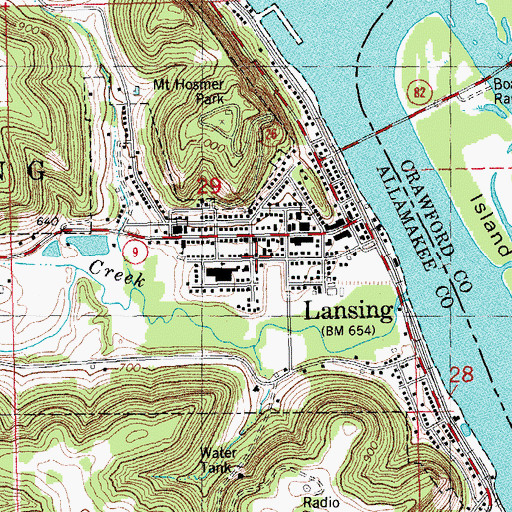 Topographic Map of United Methodist Church, IA
