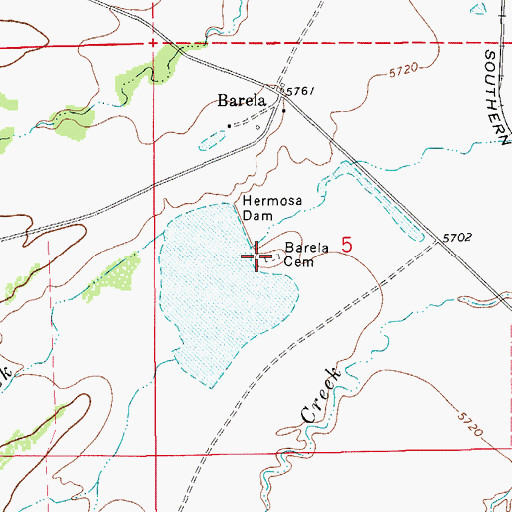 Topographic Map of Barela Cemetery, CO