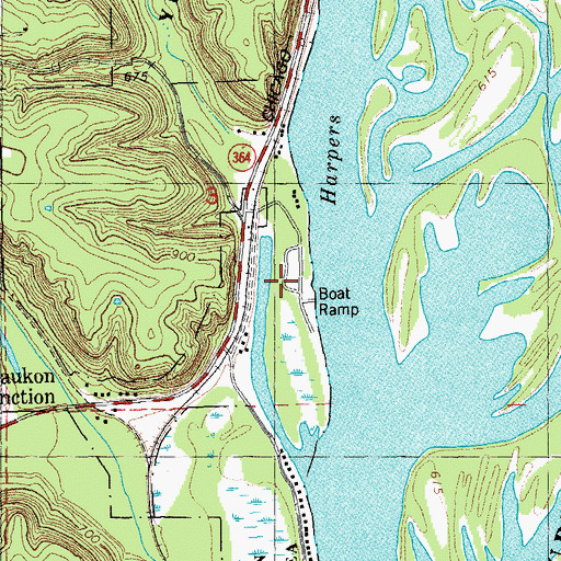 Topographic Map of Nobles Island, IA
