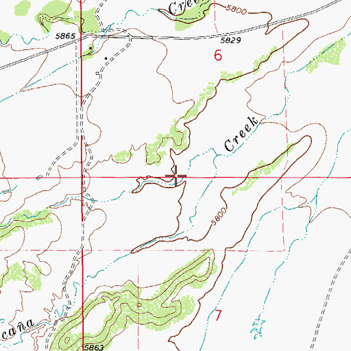 Topographic Map of Ojo Negro Canyon, CO