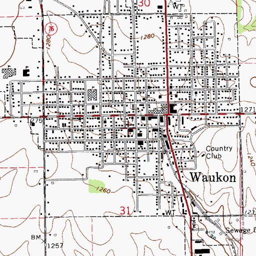 Topographic Map of Saint Patrick Catholic Church, IA