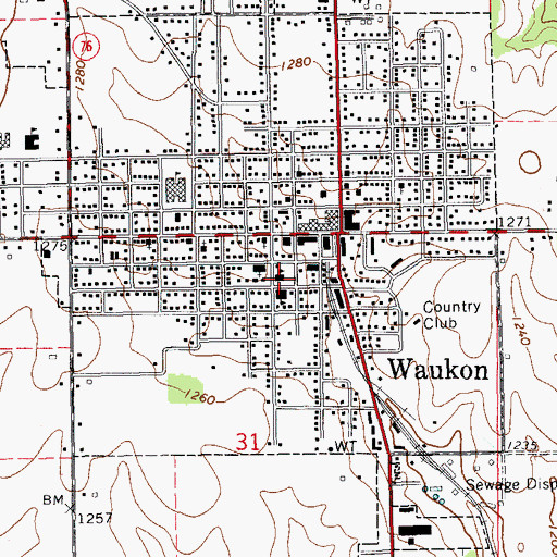 Topographic Map of Saint Patrick Upper Grade School, IA