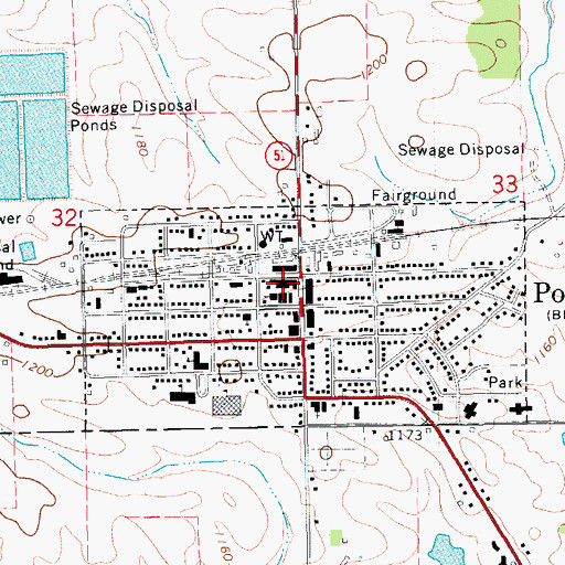 Topographic Map of Postville Medical Clinic, IA