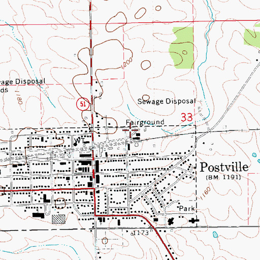 Topographic Map of Big Four Fair Grounds, IA