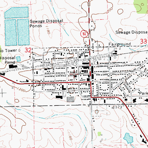Topographic Map of Presbyterian Church, IA