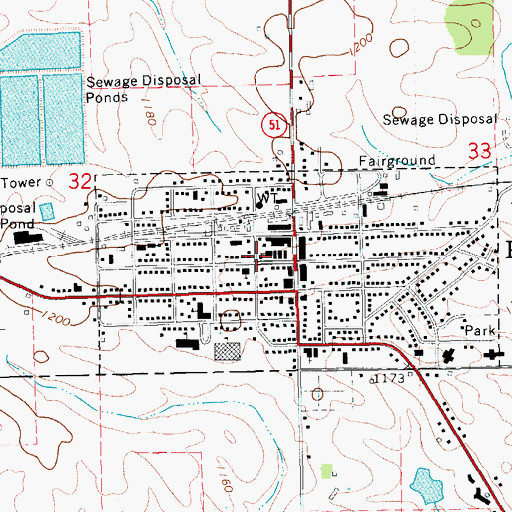 Topographic Map of Saint Bridgets Catholic Church, IA