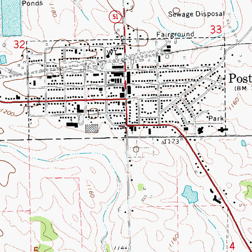 Topographic Map of Saint Pauls Lutheran Church, IA
