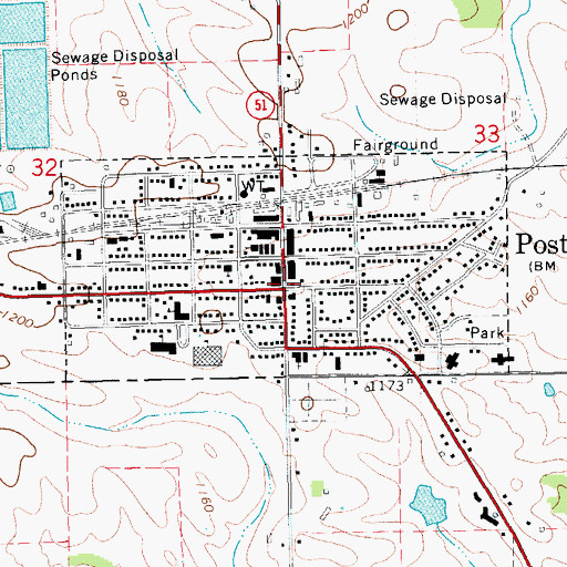 Topographic Map of Forest Mills United Methodist Church, IA
