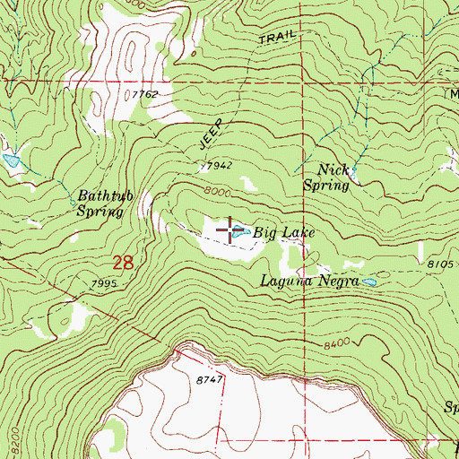 Topographic Map of Big Lake, CO