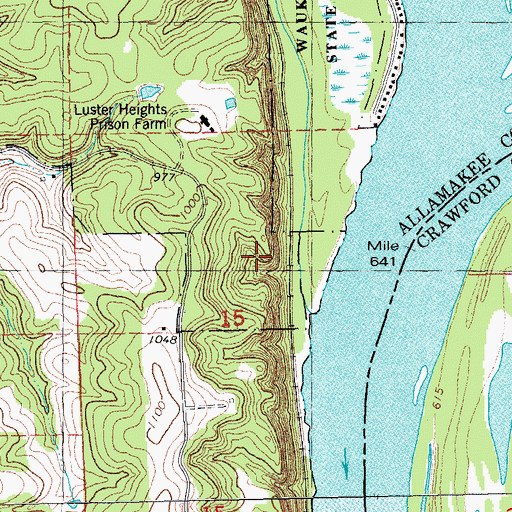 Topographic Map of Spaulding Cemetery, IA