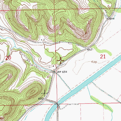 Topographic Map of Holy Cross Cemetery, IA