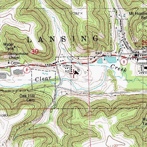 Topographic Map of Thornton Manor Nursing Center, IA