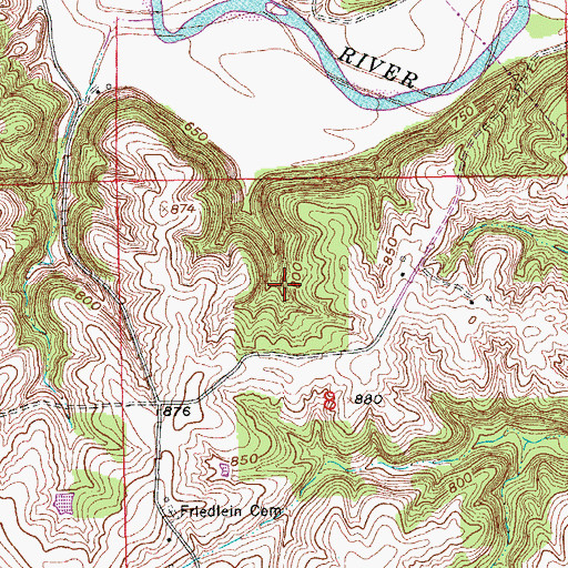 Topographic Map of Merritt Forest State Preserve, IA
