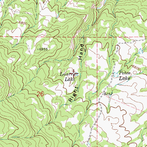 Topographic Map of Lantin Lake, CO