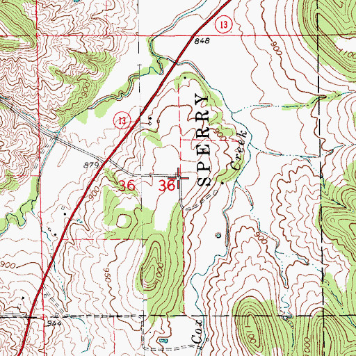 Topographic Map of Stone's Plantation, IA