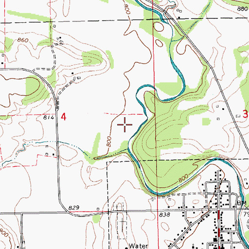 Topographic Map of Volga White Pine Forest Preserve, IA