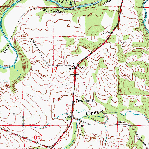 Topographic Map of Cox Creek Rest Area, IA