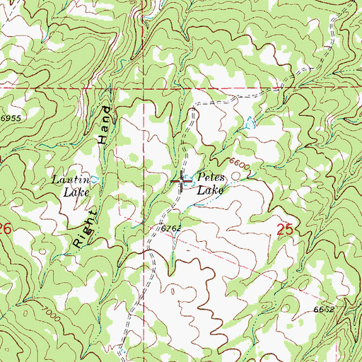 Topographic Map of Petes Lake, CO