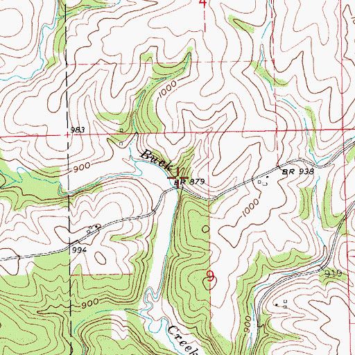 Topographic Map of Buck Creek Area Park, IA