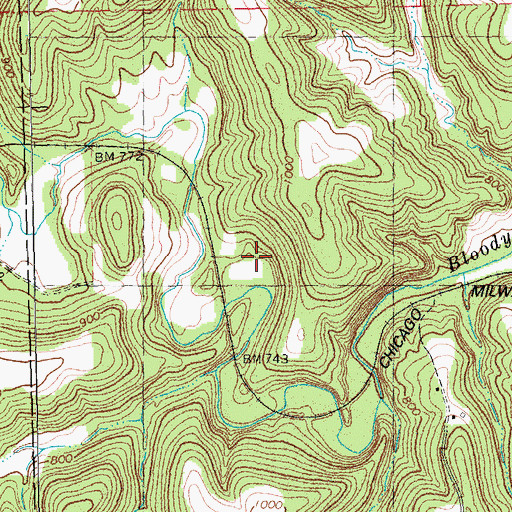 Topographic Map of Bloody Run Wildlife Management Area, IA