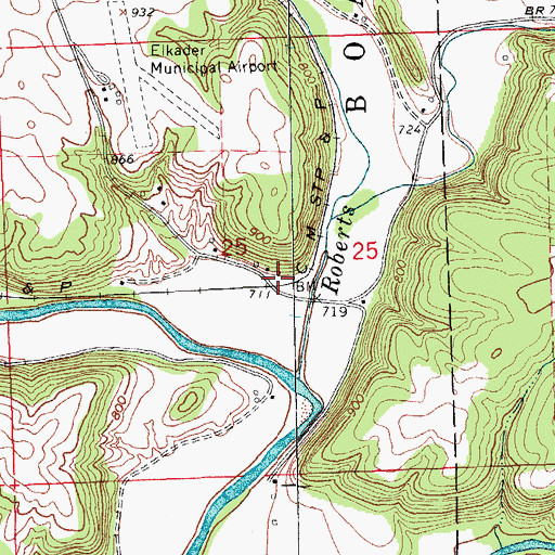 Topographic Map of Pony Hollow Trail, IA