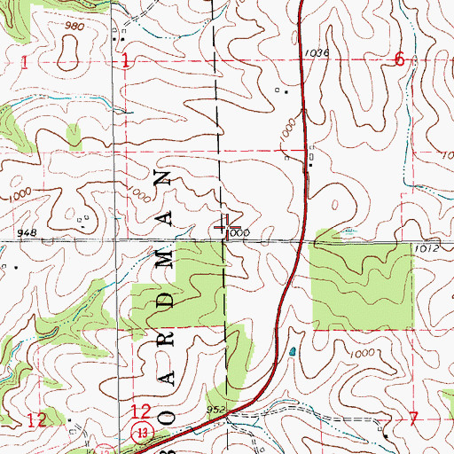 Topographic Map of Sigel Post Office (historical), IA