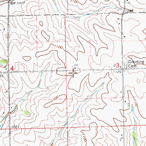Topographic Map of Locust Hill Post Office (historical), IA