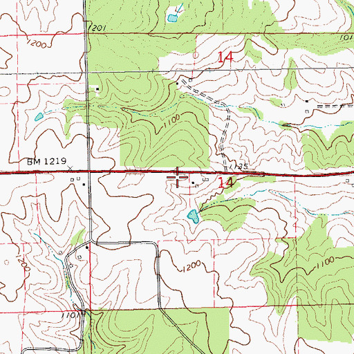 Topographic Map of High Grove Post Office (historical), IA